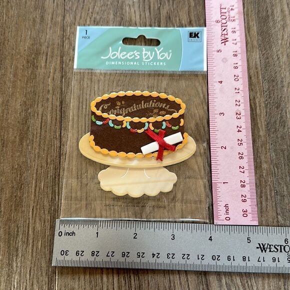 NEW Jolee’s By You Congratulations Cake Dimensional Stickers (1 piece) - Picture 1 of 4